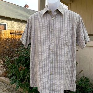 Woody's Retro Lounge Men Tan Button Down Shirt | M